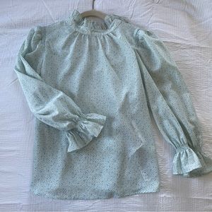 Levi’s micro floral blouse with tie back